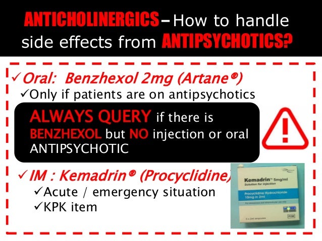 Procyclidine Side Effects