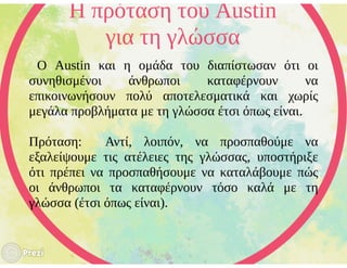 Γλωσσικές πράξεις (Austin)