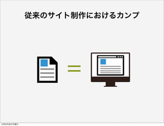 =
従来のサイト制作におけるカンプ
13年9月30日月曜日
 