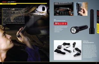 PROFESSIONAL USE



 Professional Use. COAST gained success providing hard workers with
 products that went to work with them, and that’s still where the focus is
 placed. The Professional Use series features COAST’s most advanced op-
 tical and digital technology, combined with the highest wattage LEDs to
 create lights that meet the highest professional standards—COAST cus-
 tomers. Specially designed for heavy and continuous use, these lights
 will stand up to whatever abuse the job puts them through. With stain-
 less steel and aluminum, they clean easily, fit in a pocket or clip to a
 belt and feature COAST’s best technology (including the Prism Reflector
                                                                             7853
                                                                             DIGITAC RECHARGEABLE FOCUS BEAM
 System, and the Cloverleaf Reflector System—all described in detail on
                                                                                                             1x
 pages 6-7) so that customers can rely on COAST products to help Get the          590ft     100      2    ICR14500   4.7
                                                                                                            Li-ion


 Job Done.




                                                                                                                                                                                          PROFESSIONAL USE
                                                                             •	 Twist for narrow or broader beam; no dark spots
                                                                                when moving from concentrated to wide beam
                                                                             •	 Advanced Focus System™
                                                                             •	 High intensity LED; white beam
                                                                             •	 Charges off AC or DC power
                                                                             •	 Aluminum casing
                                                                             •	 Rear on/off switch




                                                                                                                                  Lithium Ion
                                                                                                                                  Rechargeable Batteries
                                                                                                                                  Like so many of the electronics people rely on
                                                                                                                                  daily, the flashlight is going rechargeable. The
                                                                                                                                  DigiTac Rechargeable features a high quality lith-
                                                                                                                                  ium ion battery, similar to many digital cameras.
                                                                                                                                  The lithium ion battery provides one of the best
                                                                                                                                  energy-to-weight ratios available — important in a
                                                                                                                                  compact light like the DigiTac. In addition, lithium
                                                                                                                                  ion has solved the problem of the “memory
                                                                                                                                  effect” that causes other rechargeable batteries
                                                                                                                                  to hold less than optimal charge. Lithium ion bat-
                                                                                                                                  teries hold their charge extremely well, even when
                                                                                                                                  not in use, and recharge quickly.




26                                                                                                                                                                                   27
 