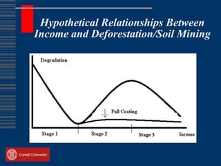 Hypothetical Relationships Between
Income and Deforestation/Soil Mining
 