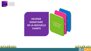 EMDAY
DEVENIR
SIGNATAIRE
DE LA NOUVELLE
CHARTE
 