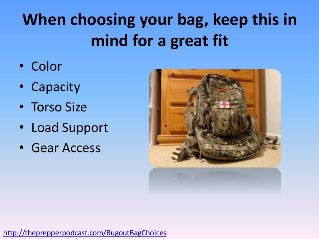 094 Choosing and Packing The Correct Bug out Bag