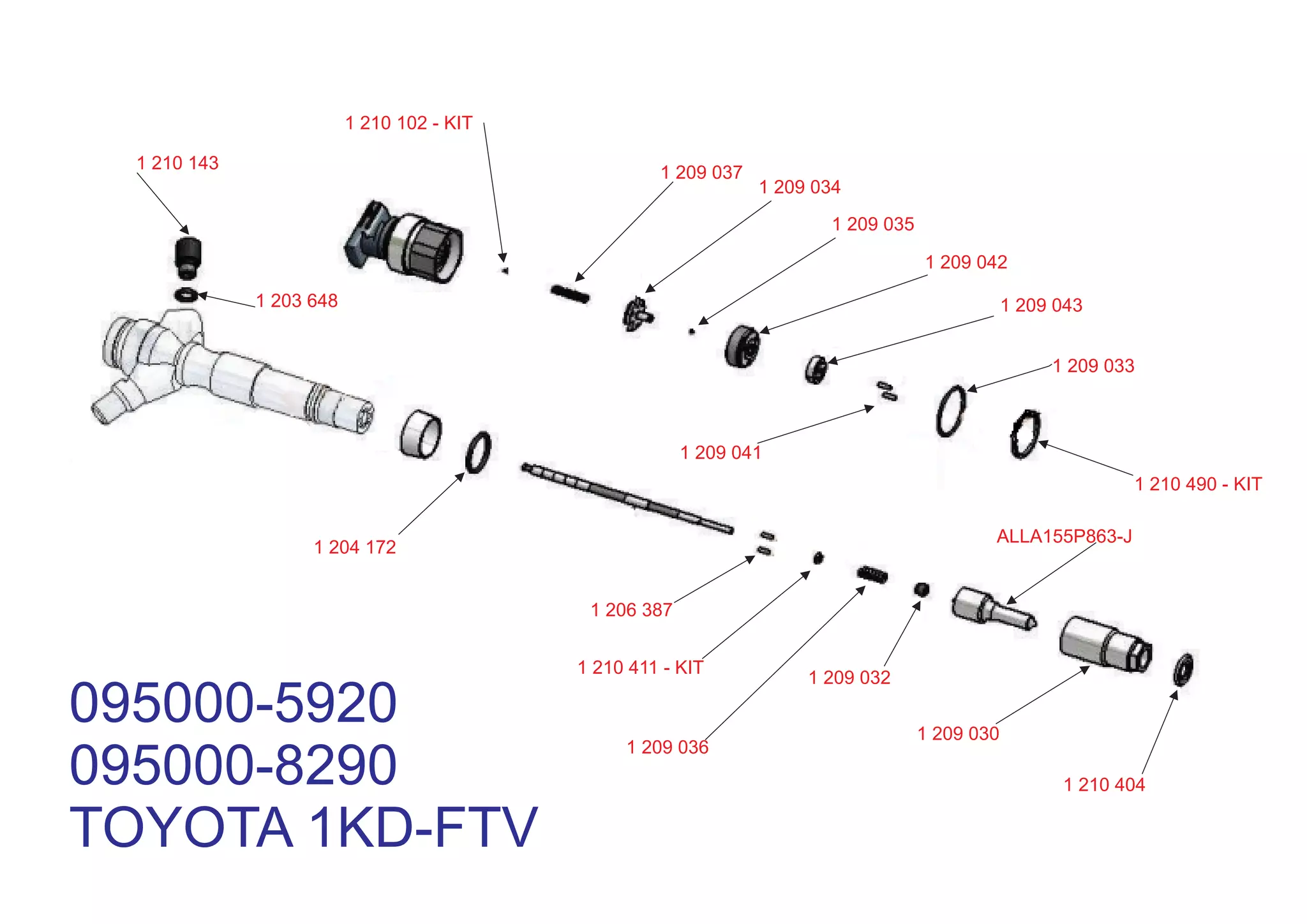 095000 8290 explodido injetor HILUX 3.0 | PDF