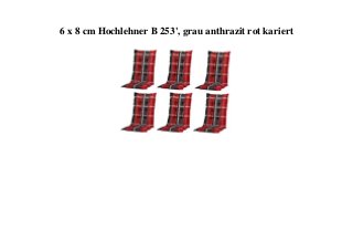 6 x 8 cm Hochlehner B 253', grau anthrazit rot kariert
 