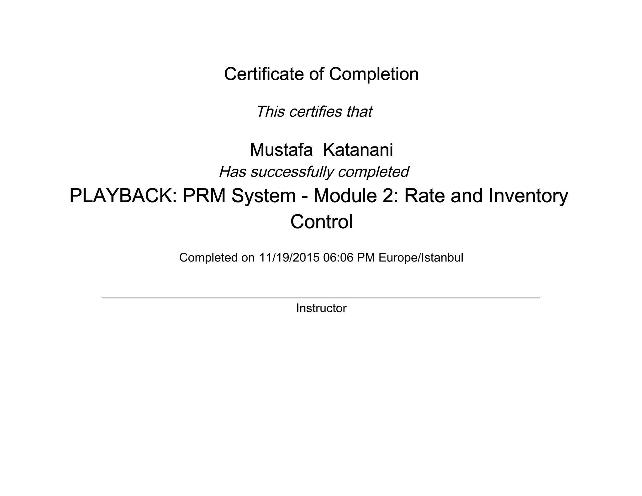 PRM Module 2 Rate & Inventory Control | PDF