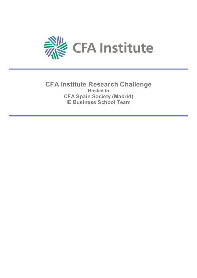 Ie Business School Cfa Research Challenge