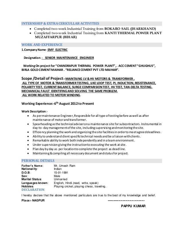 electronic engineering resumes
