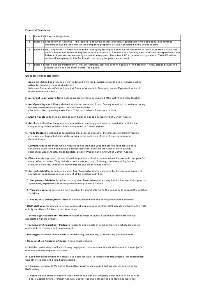 097658 m i b p c2009 business plan financials template business plan financials template