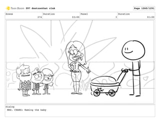 Scene
274
Duration
03:00
Panel
3
Duration
01:00
Dialog
MRS. CHANG: Naming the baby
097 dontzoothat clnA Page 1260/1291
 