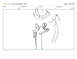 Scene
201
Duration
19:00
Panel
17
Duration
01:00
097 dontzoothat clnA Page 997/1291
 