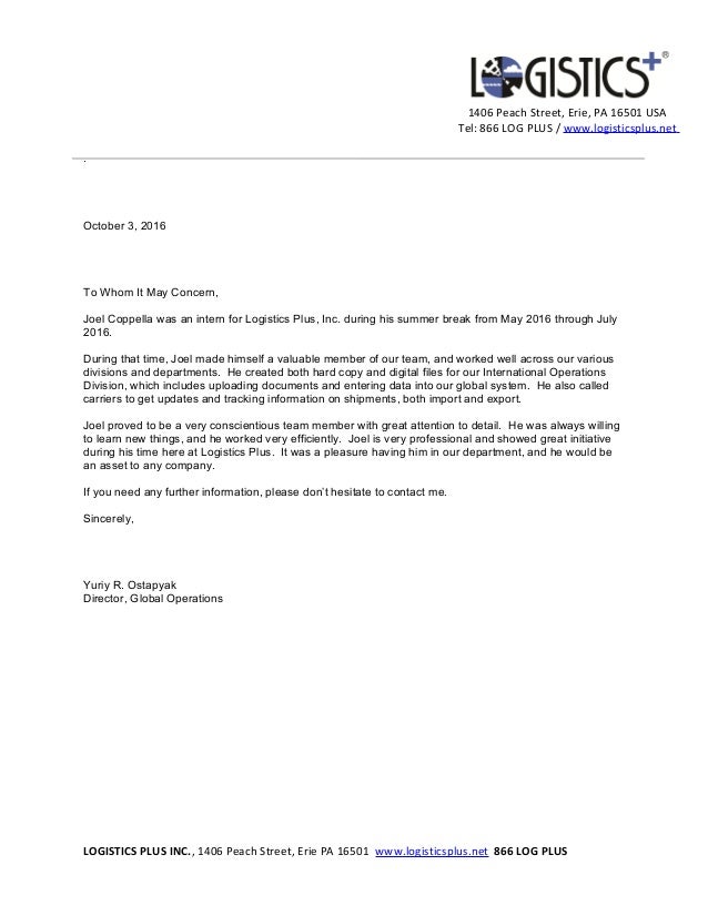 reference letter header