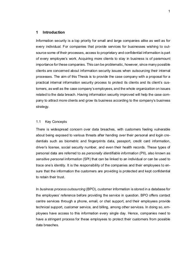 Business process outsourcing dissertation