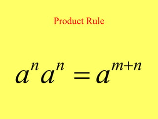 Product Rule
n n m n
a a a 

 