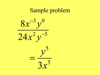 Sample problem
3 0
2 5
8
24
x y
x y


5
5
3
y
x

 