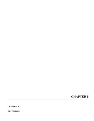 CHAPTER 5
CHAPTER 5
5.1 FINDINGS
 