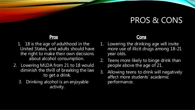 Pros And Cons Of Underage Drinking