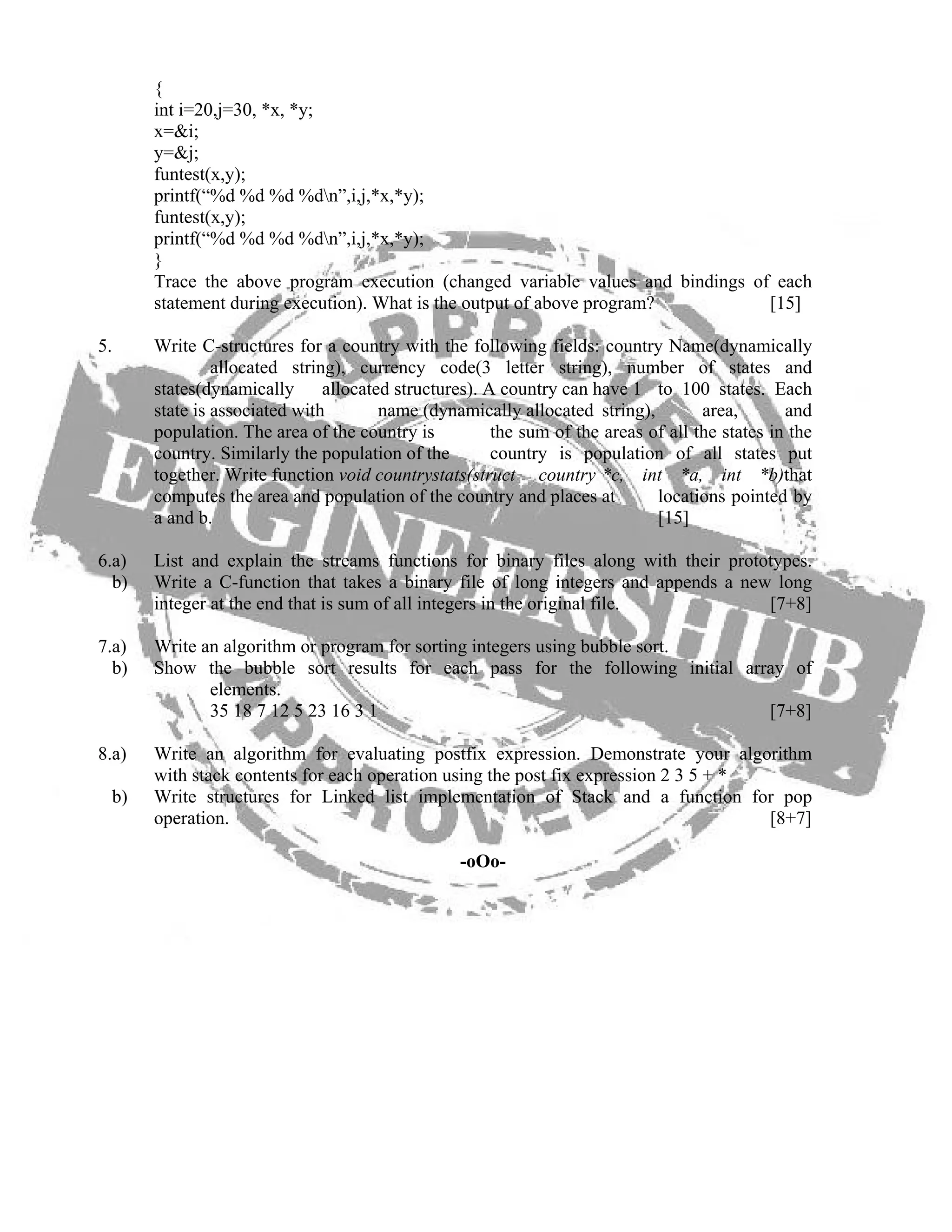 09 a1ec01 c programming and data structures | PDF