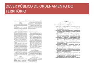 DEVER PÚBLICO DE ORDENAMENTO DO
TERRITÓRIO
 