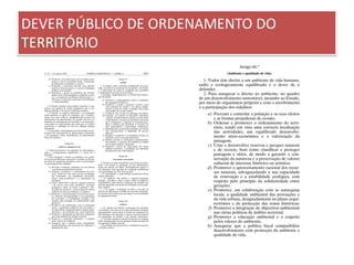 DEVER PÚBLICO DE ORDENAMENTO DO
TERRITÓRIO
 