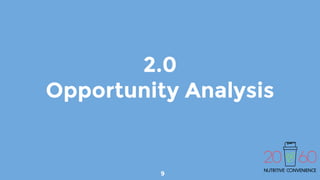 2.0
Opportunity Analysis
9
 