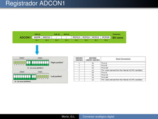 Registrador ADCON1
Moritz, G.L. Conversor analógico-digital
 