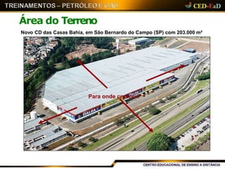 Área do Terreno
Novo CD das Casas Bahia, em São Bernardo do Campo (SP) com 203.000 m²
Para onde crescer?
 