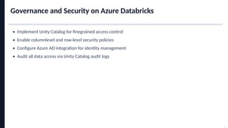 Azure Databricks and Delta Lake: Best Practices for Enterprise Data ...