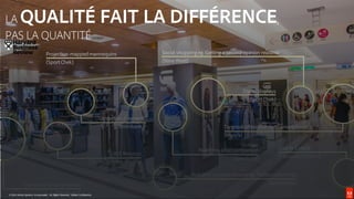 © 2016 Adobe Systems Incorporated. All Rights Reserved. Adobe Confidential.
© 2016 Adobe Systems Incorporated. All Rights Reserved. Adobe Confidential.
Real time price comparison
(Sainsbury)
Click N Collect
(Tarocash;Connor)
Real time productreviews eg. Twitter comments
(Sport Chek)
Digital displays
( Sport Chek)
Contactless payment
(Commbank) Targeted offers directlyto smartphone
(Macy’s)
Social shoppingeg. Getting a second opinion realtime
(Nine West)
Projection-mappedmannequins
(Sport Chek)
Interactive shop windows
(Sportsgirl)
BLE Beacons
(AppleiBeacon; Macy’s)
LA QUALITÉ FAIT LA DIFFÉRENCE,
PAS LA QUANTITÉ
© 2016 Adobe Systems Incorporated. All Rights Reserved. Adobe Confidential.
 