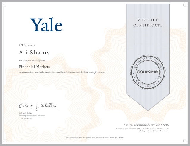 coursera certificate