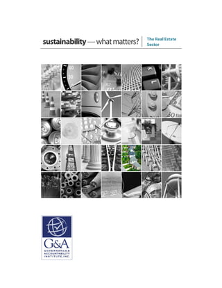 sustainability—whatmatters? The Real Estate
Sector
 