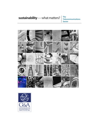 sustainability—whatmatters? The
Telecommunications
Sector
 