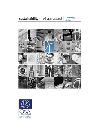 sustainability—whatmatters? The Energy
Sector
 