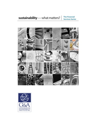 sustainability—whatmatters? The Financial
Services Sector
 