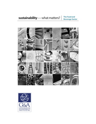 sustainability—whatmatters? The Food and
Beverage Sector
 