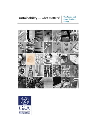 sustainability—whatmatters? The Forest and
Paper Products
Sector
 