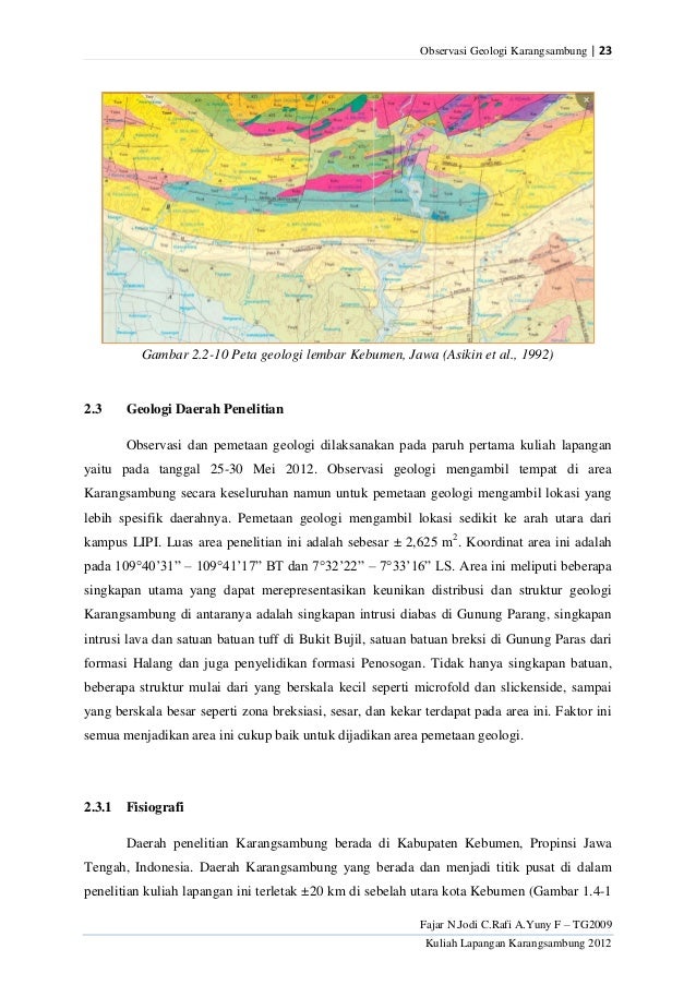 Observasi geologi Karsam