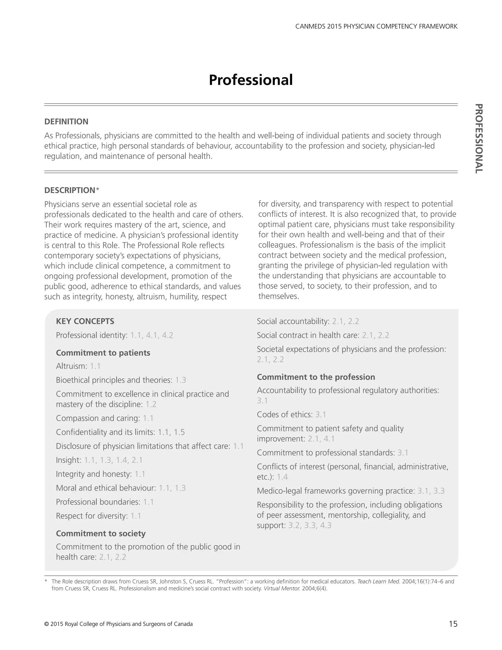 CanMEDS 2015 Framework_EN_Reduced FINAL | PDF