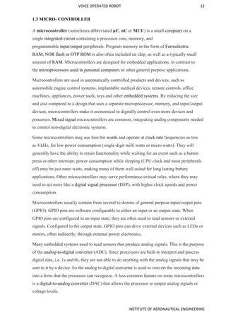 VOICE OPERATED ROBOT DOCUMENTATION | PDF