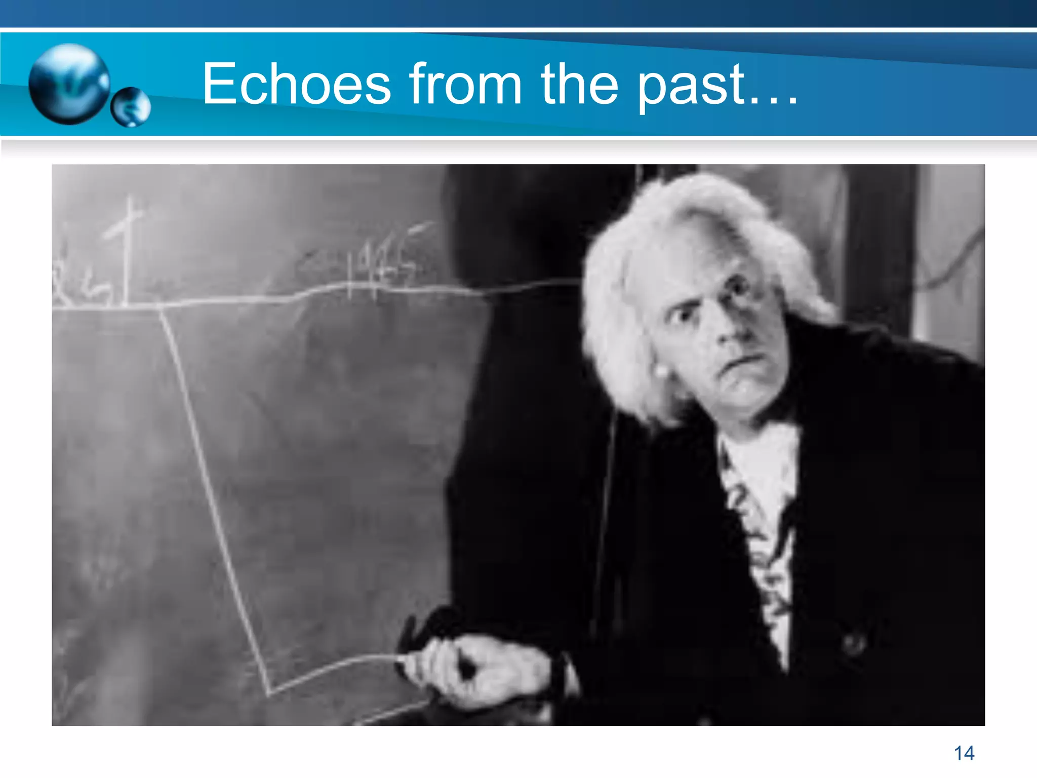 Echoes from the past…
14
 