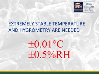 20
EXTREMELY STABLE TEMPERATURE
AND HYGROMETRY ARE NEEDED
0.01°C
0.5%RH
±
±
 