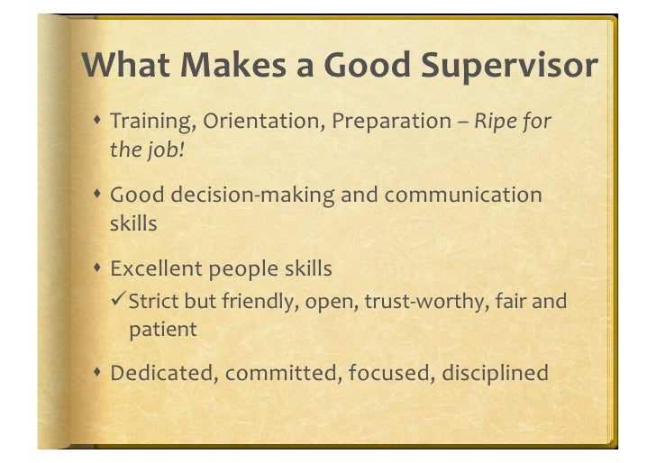 best practices in supervision what makes a great supervisor