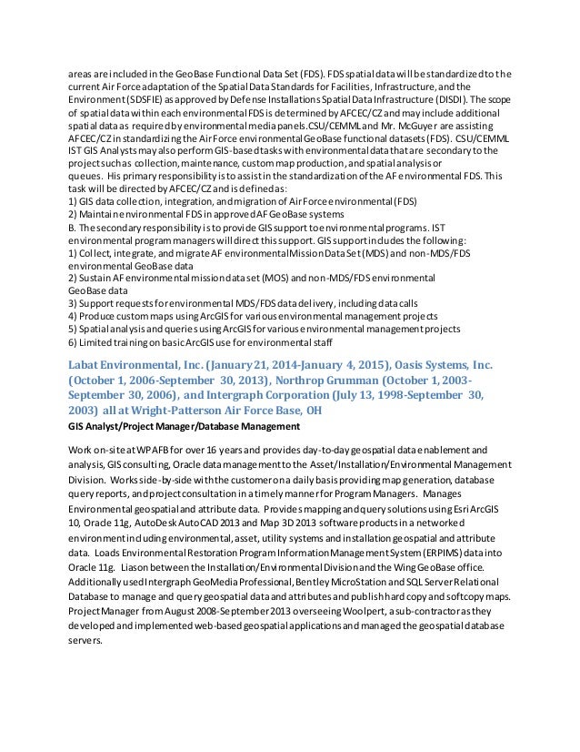 gis analyst resumes