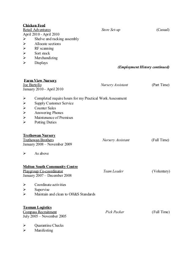 how to set up resumes