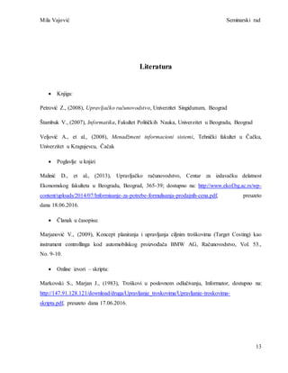 Informisanje i potrbe odlucivanja prodajnih cena | DOCX