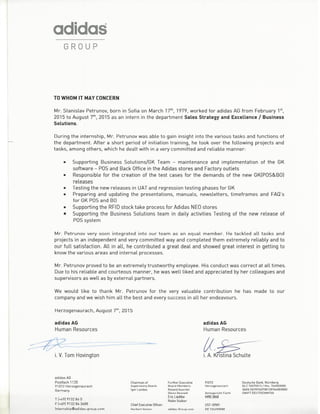 Adidas brand authorization letter cheap