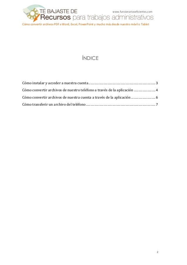 convertir archivos pdf a word o excel online