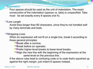 09 coding standards_n_guidelines | PPTX | Programming Languages | Computing