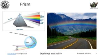 www.dadda.it roberto@dadda.it Excellence in usability 1st semester 2021-2022 7
Prism
 