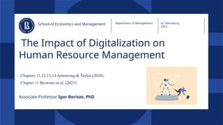 The Impact of Digitalization on Human Resource Management: Trends ...